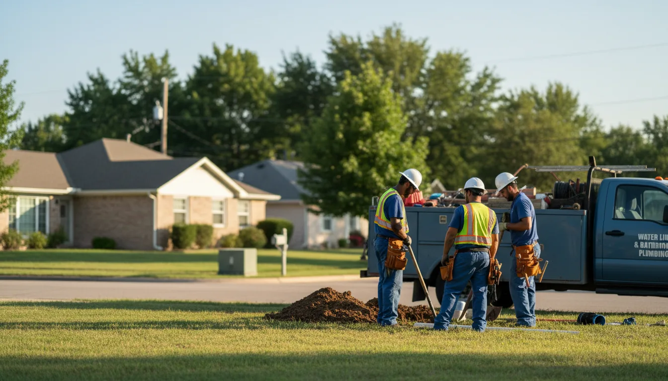 Residential water line and bathroom plumbing service in Waverly, WA